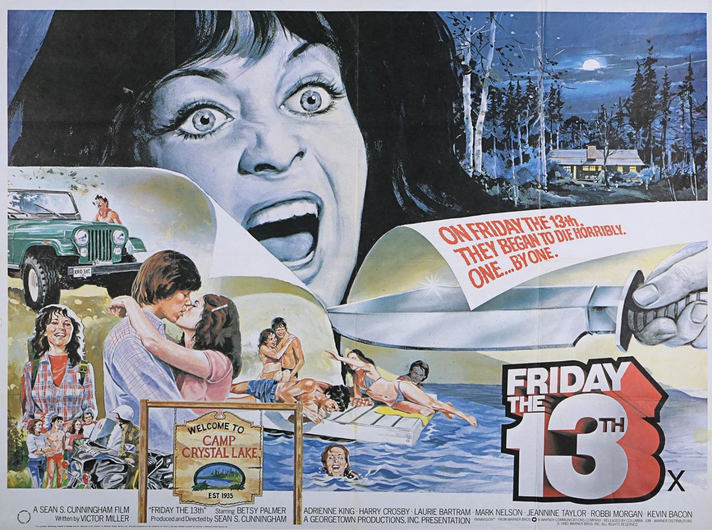 1980 Friday The 13Th They Began To Die... Jason Voorhees Camp Crystal Lake