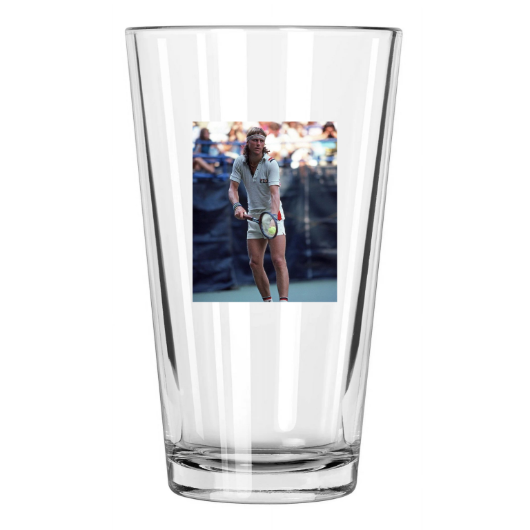 1980 Tennis Player Bjorn Borg Photo 11 Grand Slam Pint Beer Drinking Glass