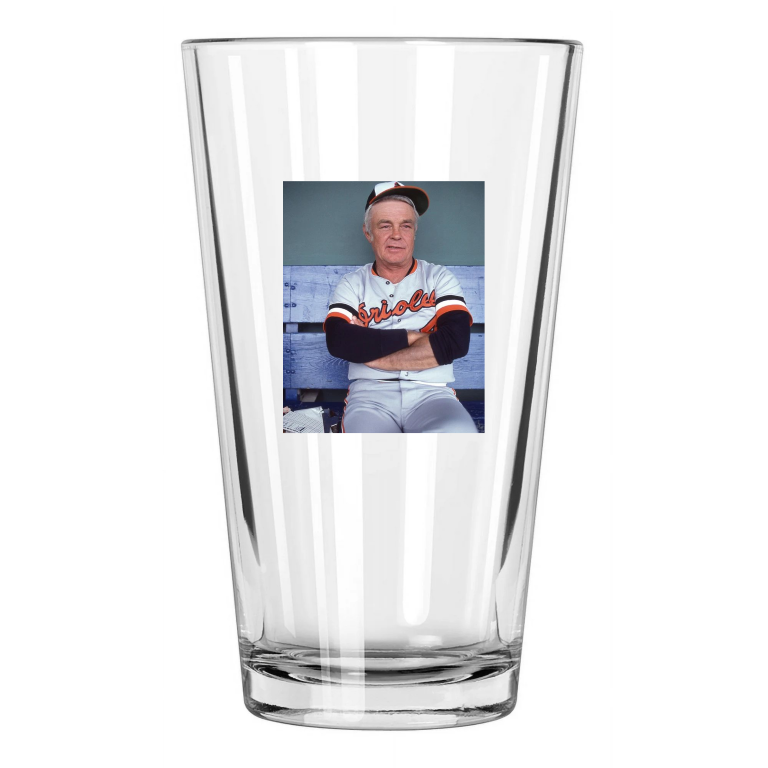 1981 Baltimore Orioles Earl Weaver Photo Manager 1 Pint Beer Drinking Glass