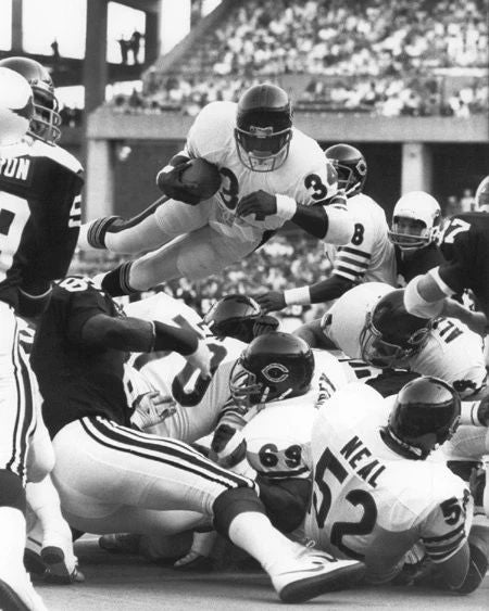 1981 Chicago Bears Walter Payton Glossy Glossy Photo Football Print Hof 93