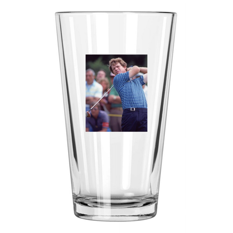 1981 Famous Golfer Tom Watson Photo Golf Us Open Pint Beer Drinking Glass