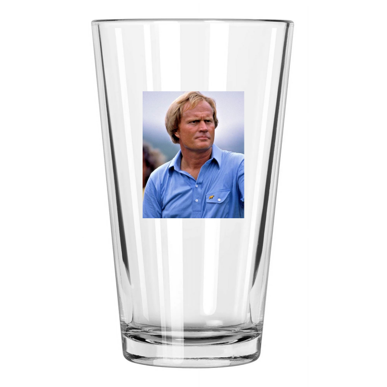1981 Golfer Jack Nicklaus Photo Golf Masters Us Open Pint Beer Drinking Glass