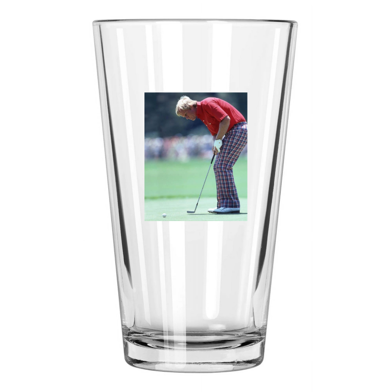 1981 Golfer Jack Nicklaus Photo Golf Us Open Pint Beer Drinking Glass