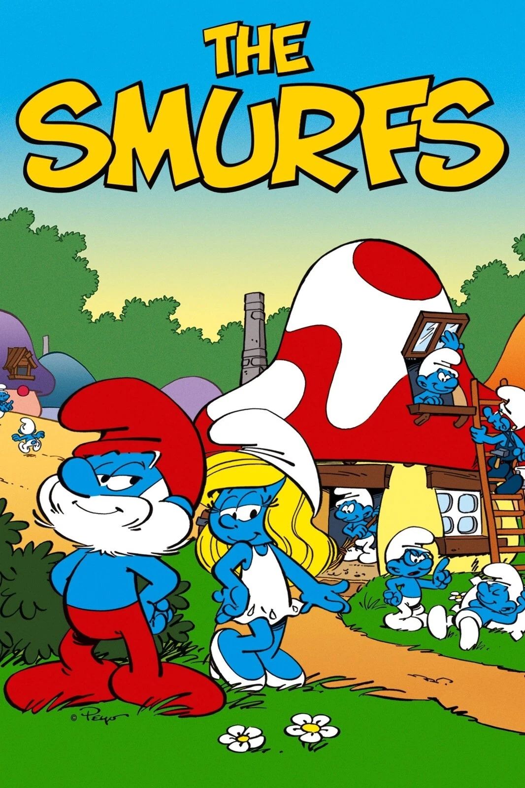 1981 The Smurfs Movie Papa Smurf Smurfette Gargamel Azrael 300 PCS Jigsaw Puzzle