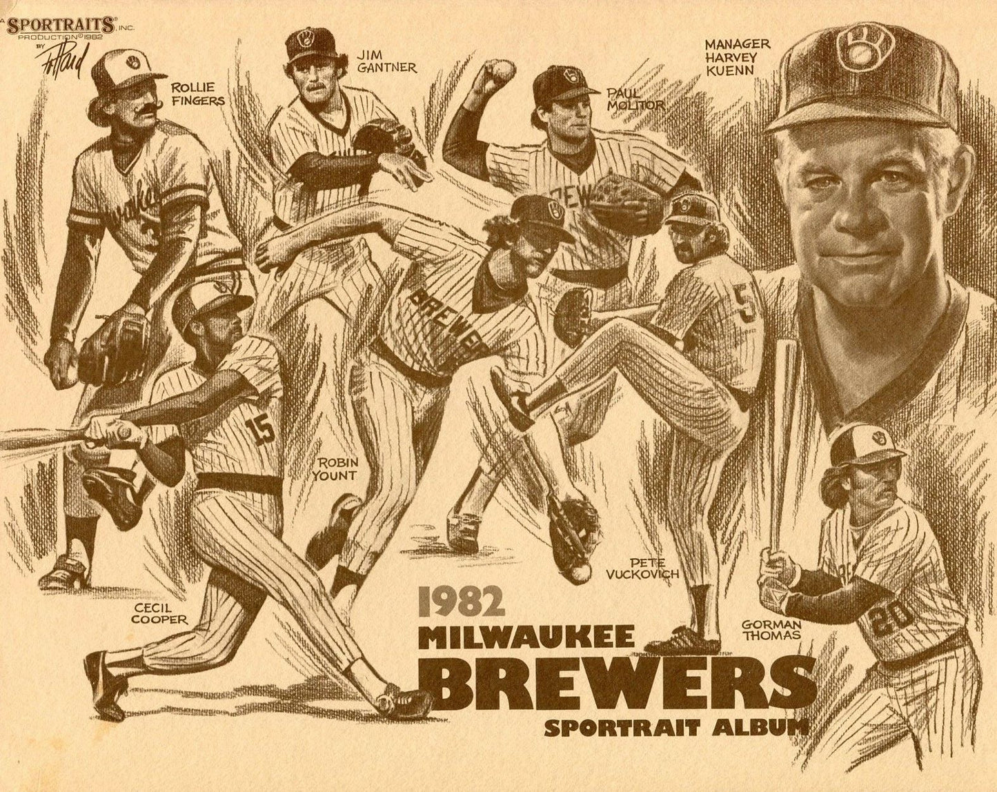 1982 Milwaukee Brewers Photo Baseball Collage Mlb 300 Piece Jigsaw Puzzle