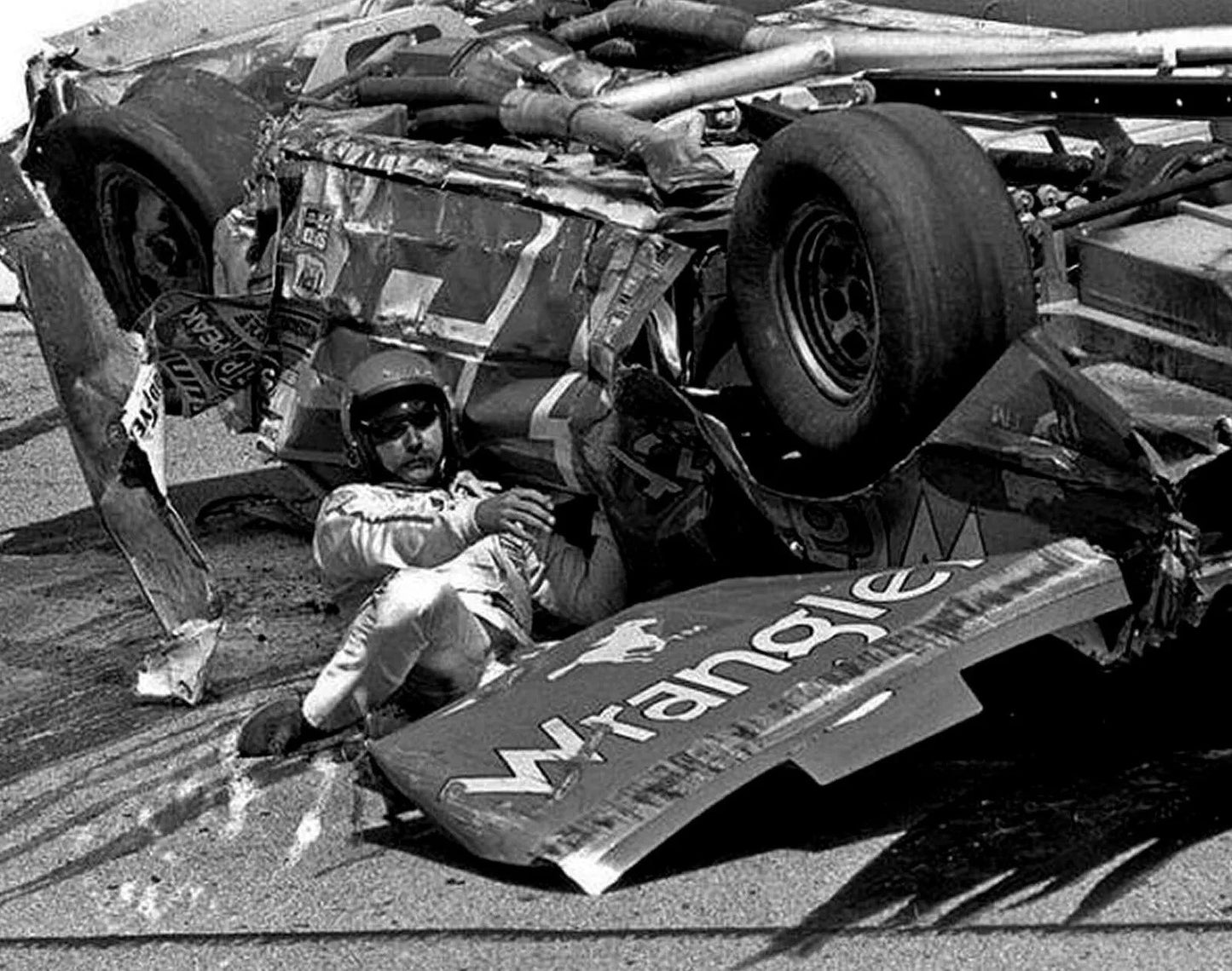 1982 Pocono Dale Earnhardt Stock Car Crash In A Race Picture Photo