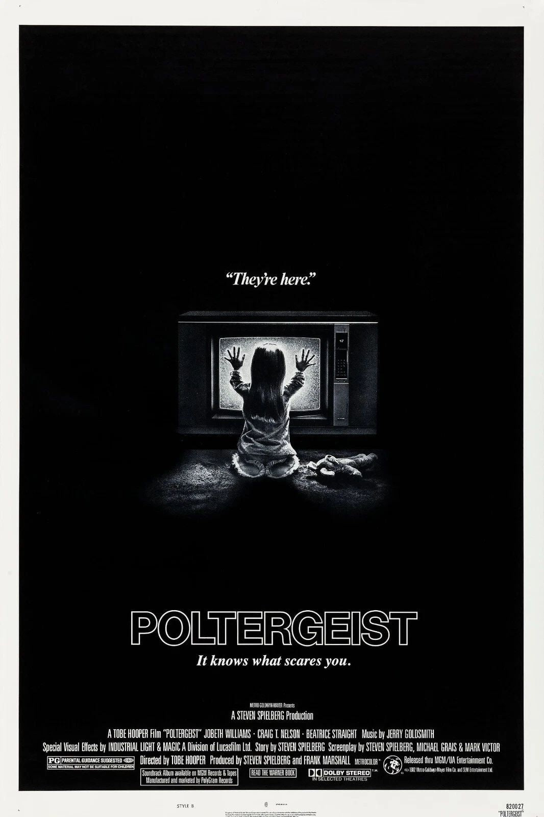 1982 Poltergeist Movie Poster Print Carol Anne Tangina Barrons Robbie