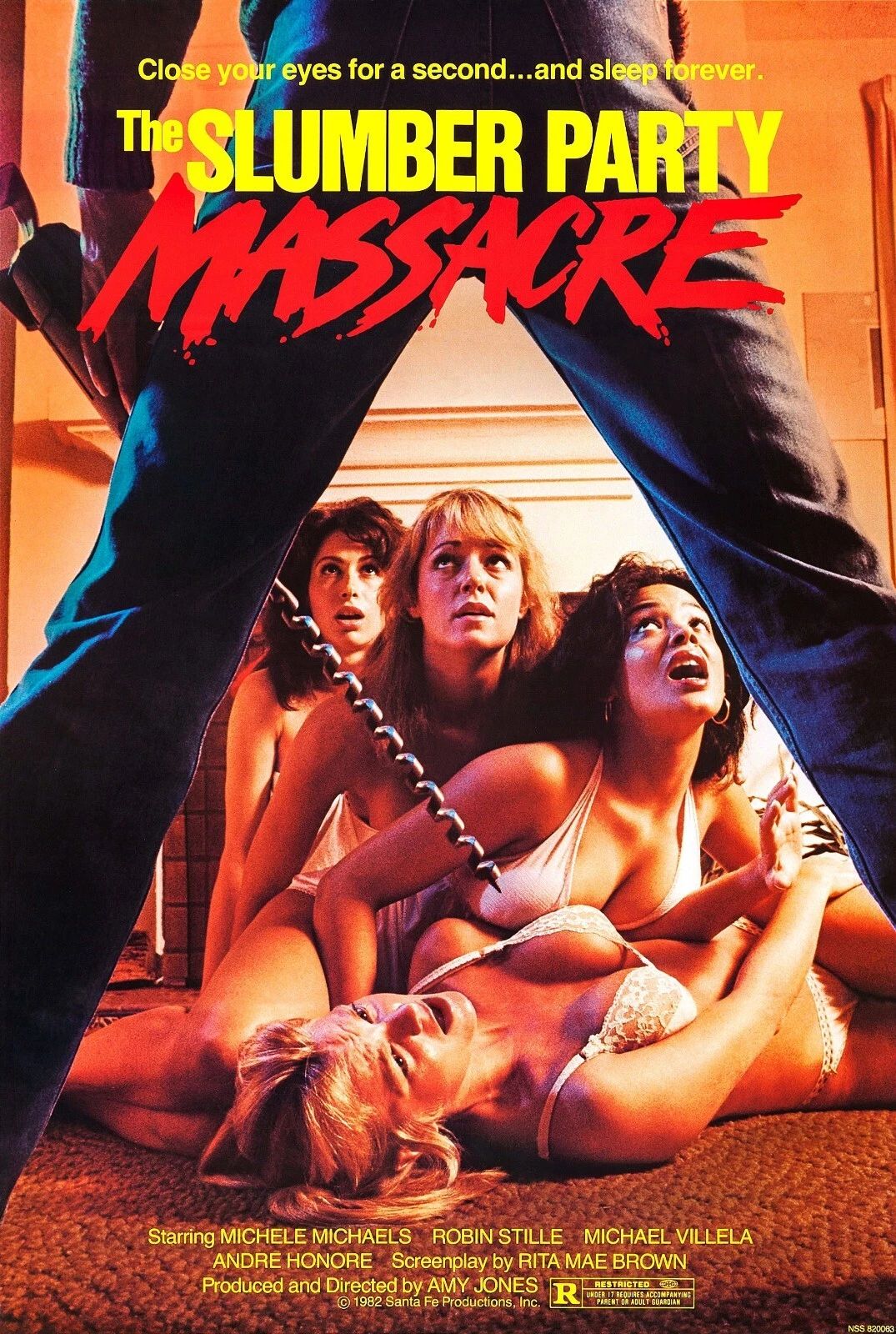 1982 The Slumber Party Massacre Movie Poster Trish Valerie Horror