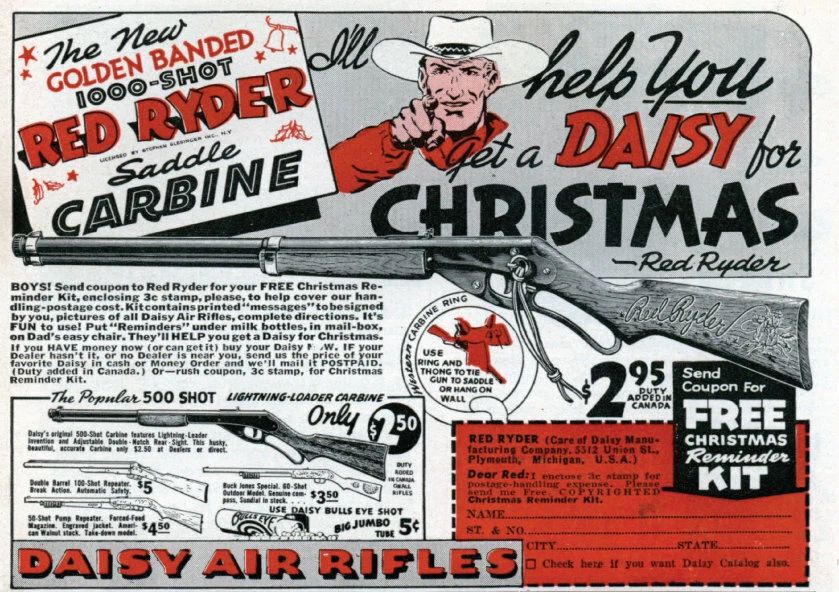 1983 A Christmas Story Red Ryder Sales Ad Ralphie Leg Lamp Print
