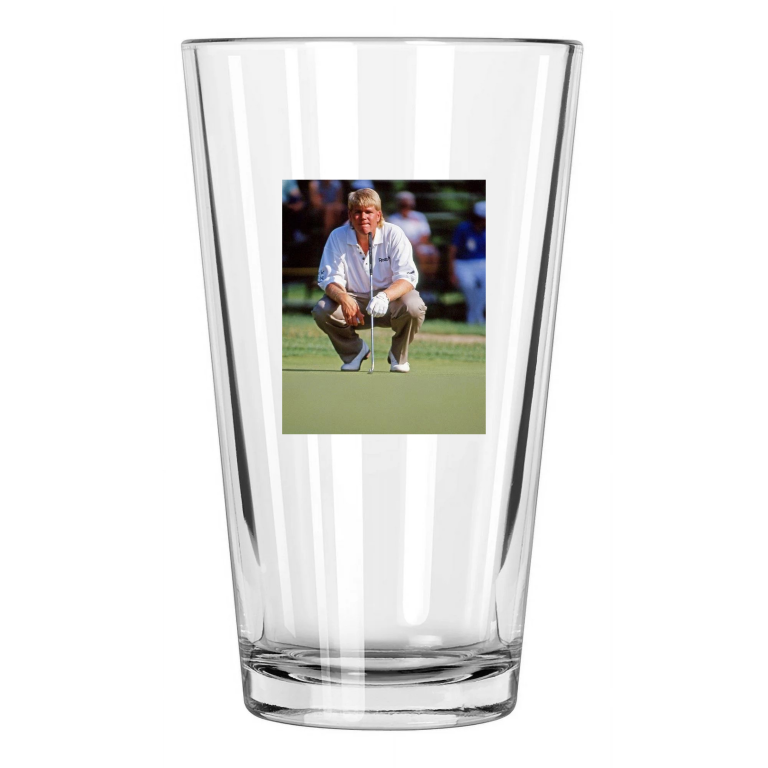 1983 Famous Golfer John Daly Photo Golf Pint Beer Drinking Glass