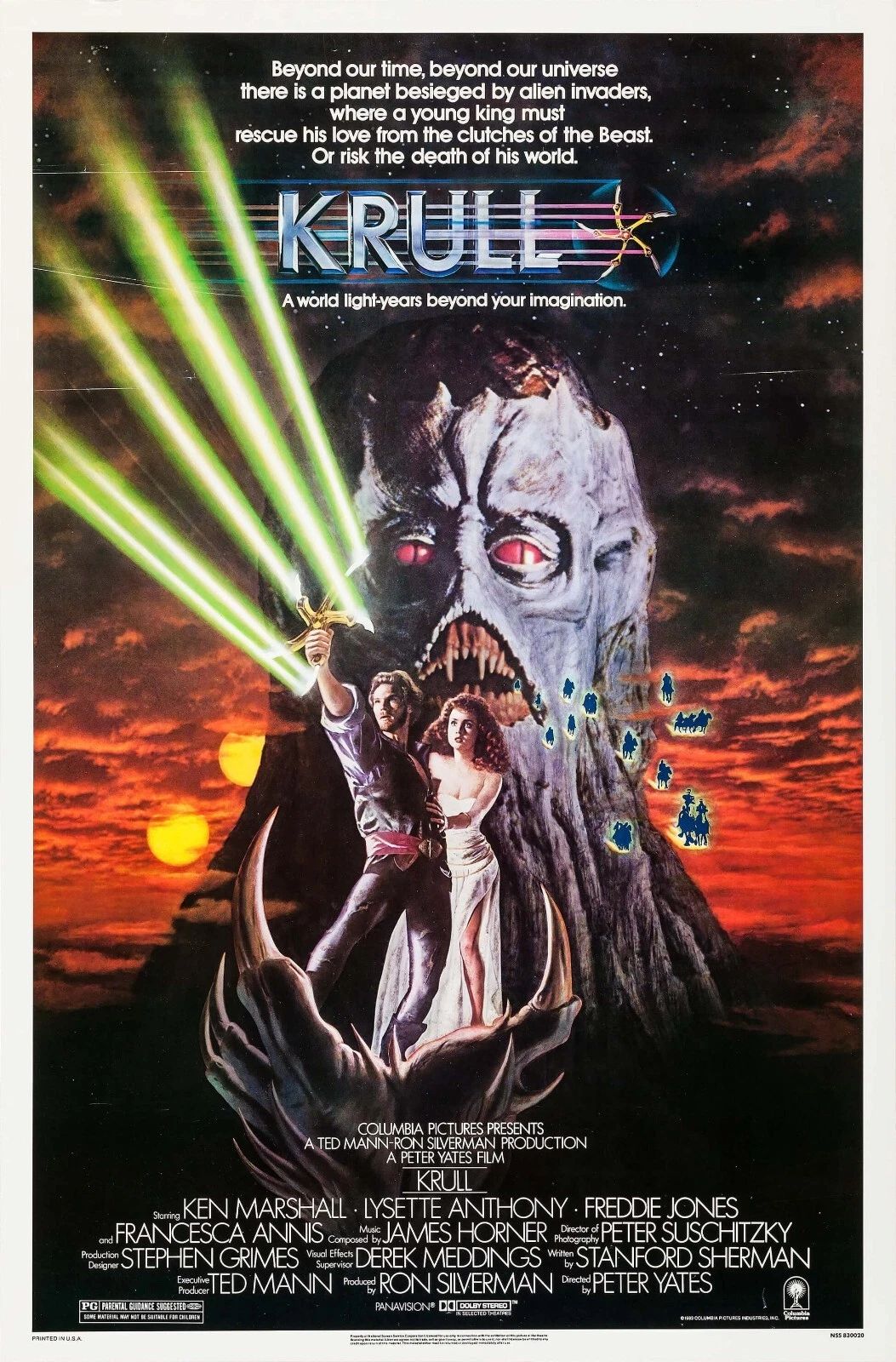1983 Krull Movie Poster Prince Colwyn Lyssa Ynyr Widow Of The Web Ergo