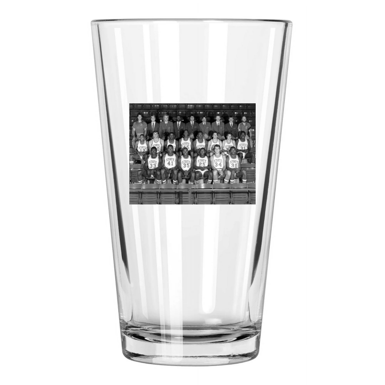 1983 Nc State Wolfpack Ncaa Champions Photo Basketball Pint Beer Drinking Glass