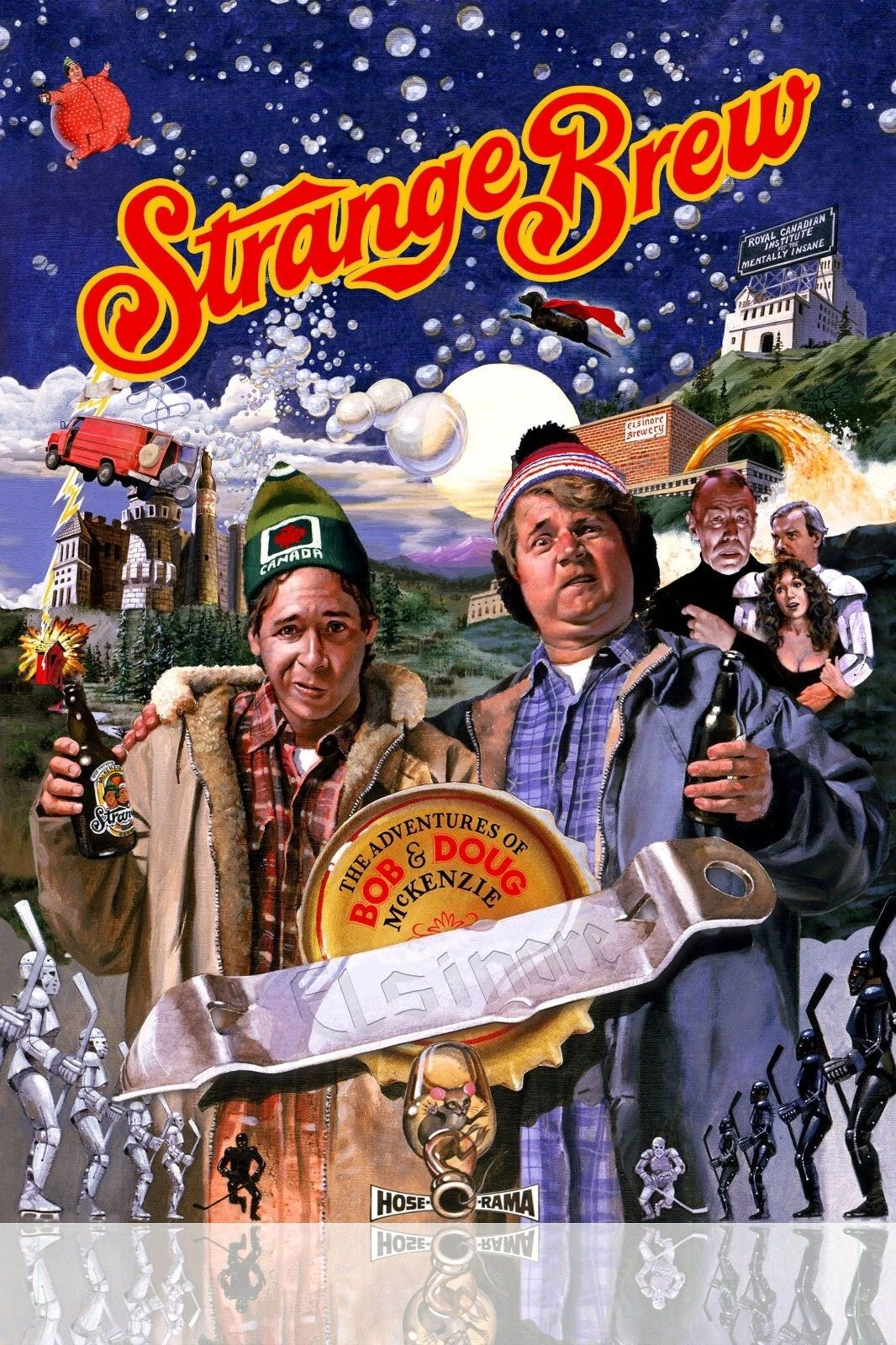 1983 Strange Brew Movie Poster Rick Moranis Dave Thomas Brewery