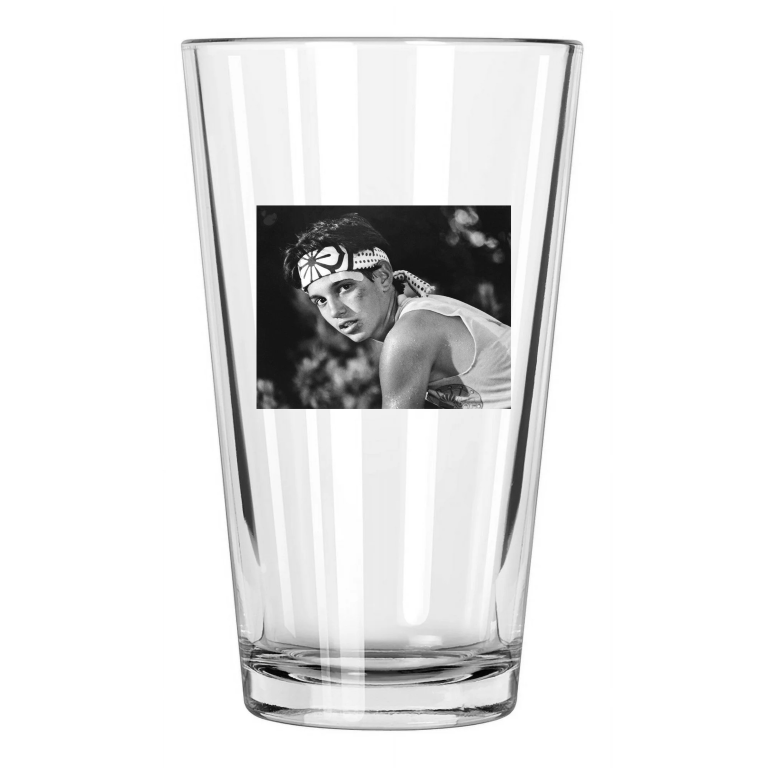 1984 Film The Karate Kid Photo Daniel Ralph Macchio 1 Pint Beer Drinking Glass