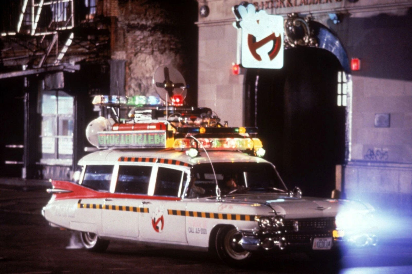 1984 Ghostbusters Movie Poster Print Ecto 1 Leaving The Firehouse