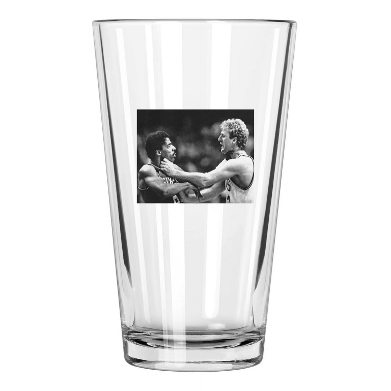 1984 Larry Bird Vs Julius Erving Celtics And 76Ers Pint Beer Drinking Glass