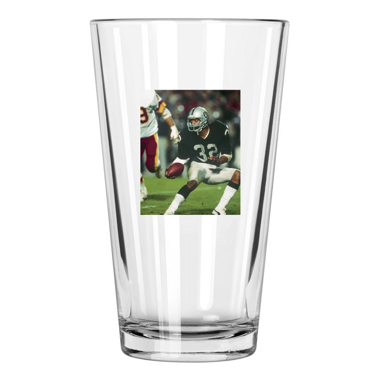 1984 Los Angeles Raiders Marcus Allen Super Bowl Xviii Pint Beer Drinking Glass