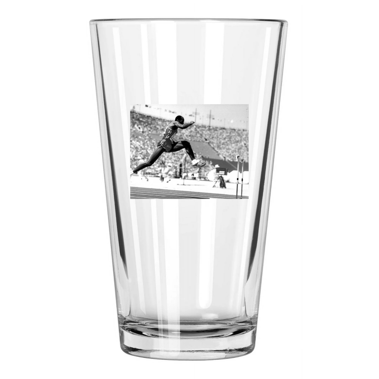 1984 Summer Olympics Edwin Moses Los Angeles Usa 1 Pint Beer Drinking Glass