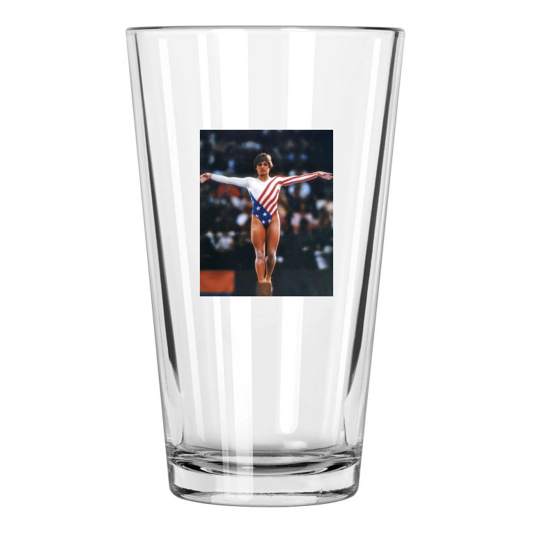1984 Summer Olympics Mary Lou Retton Los Angeles Usa 2 Pint Beer Drinking Glass