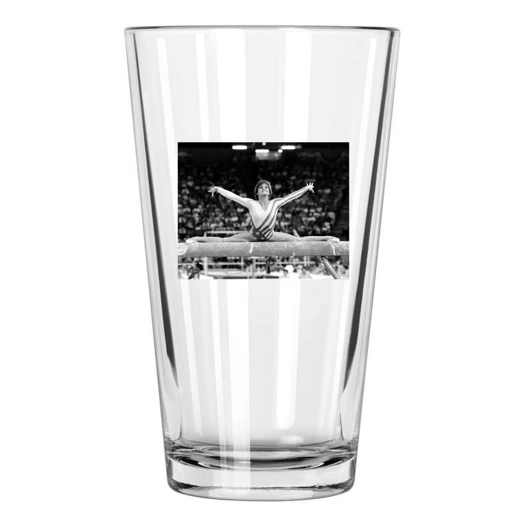 1984 Summer Olympics Mary Lou Retton Los Angeles Usa Pint Beer Drinking Glass