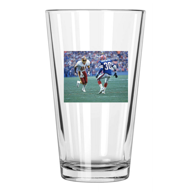 1984 Washington Redskins Art Monk Photo Hof 2012 Pint Beer Drinking Glass