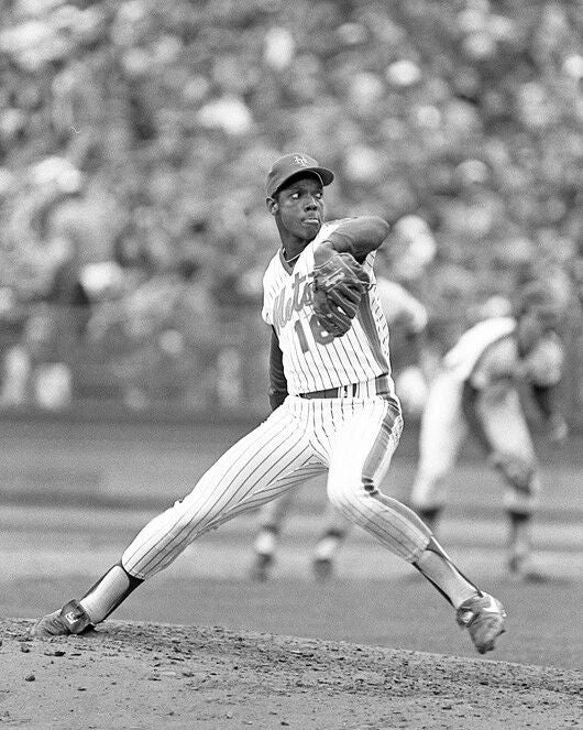 1985 New York Mets Dwight Doc Gooden Photo Baseball Print Poster 2