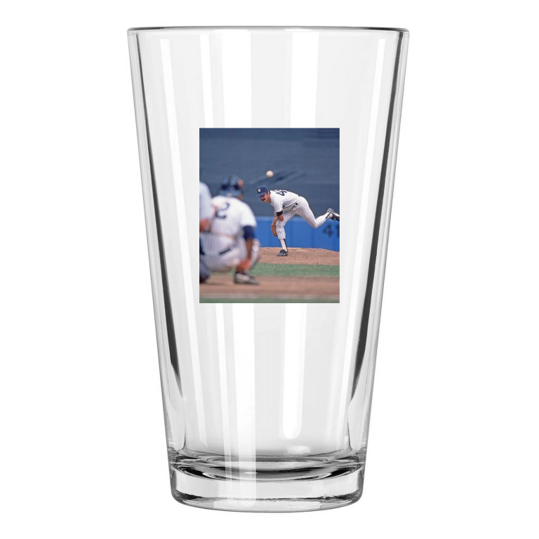 1985 New York Yankees Ron Guidry Photo Baseball Pint Beer Drinking Glass