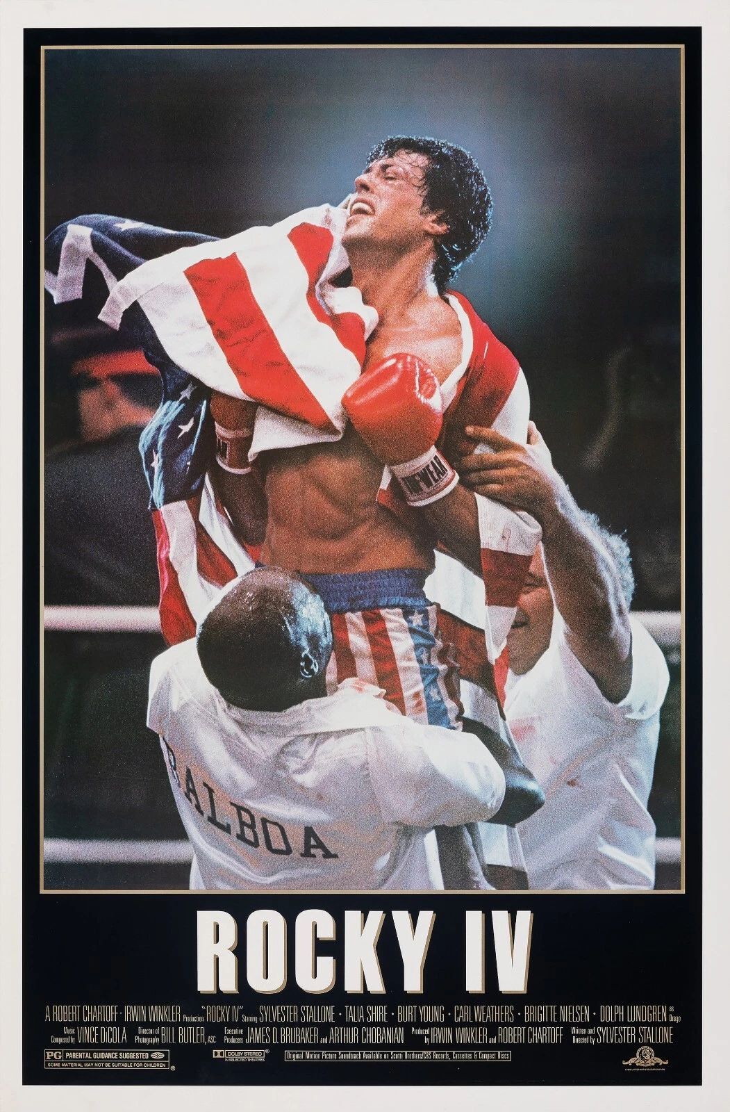 1985 Rocky Iv Movie Poster Rocky Balboa Italian Stallion Ivan Drago