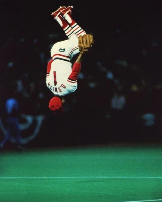 1985 St Louis Cardinals Ozzie Smith Glossy Photo 'Flip' Poster World Series