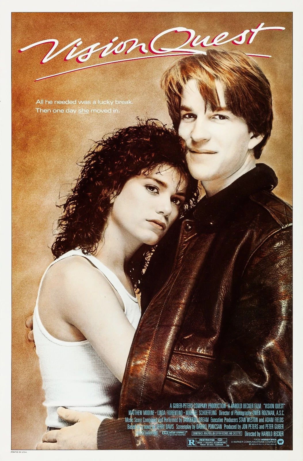 1985 Vision Quest Movie Poster Matthew Modine Linda Fiorentino