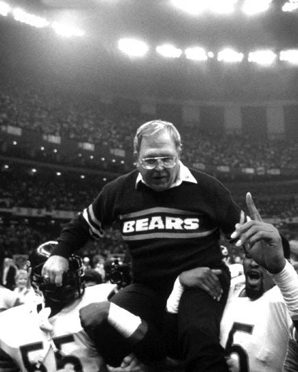 1986 Chicago Bears Buddy Ryan Glossy Photo Super Bowl Xx Print