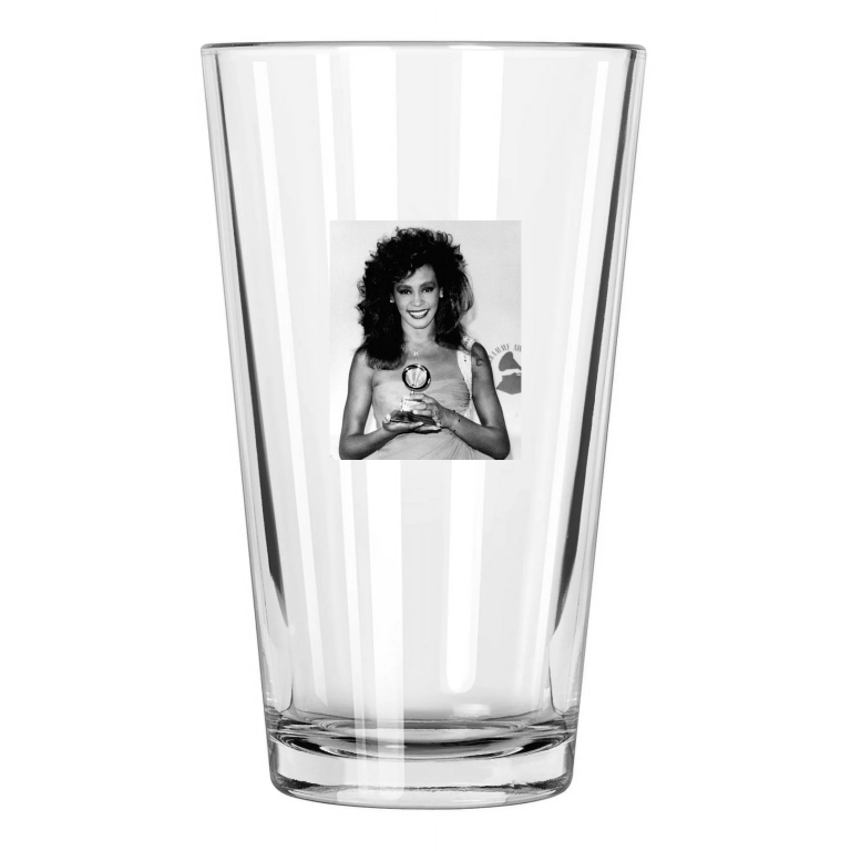 1986 Grammy Awards Whitney Houston Photo Singer Actress Pint Beer Drinking Glass