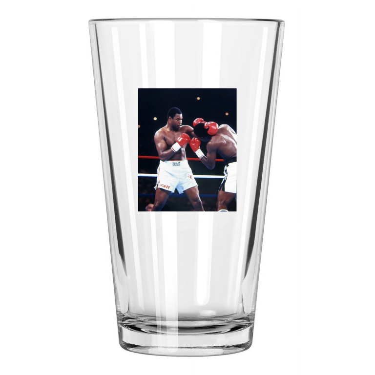 1986 Heavyweight Fight Larry Holmes Vs Michael Spinks Pint Beer Drinking Glass