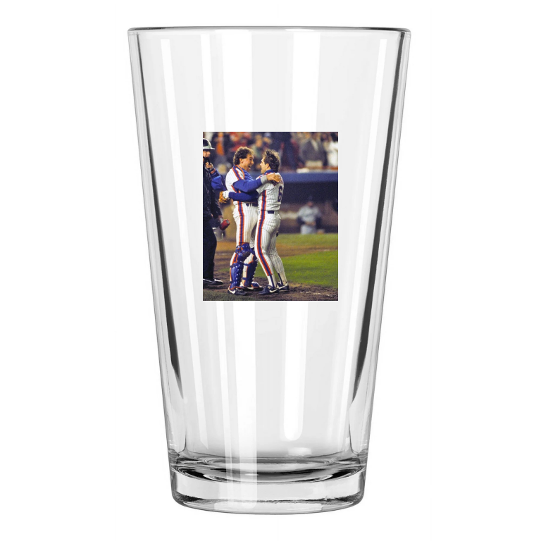 1986 New York Mets Gary Carter World Series Celebration Pint Beer Drinking Glass