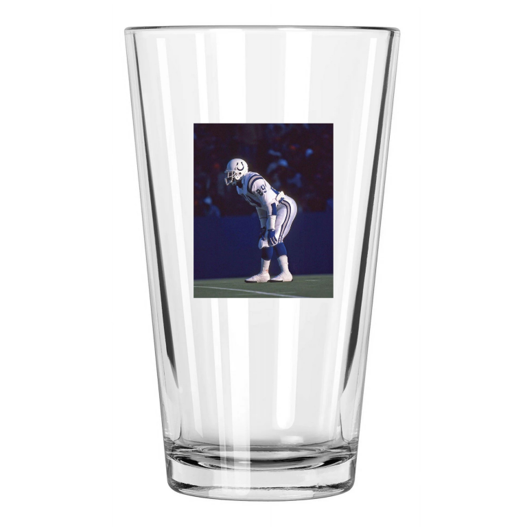 1987 Indianapolis Colts Eric Dickerson Photo Hof 99 Pint Beer Drinking Glass