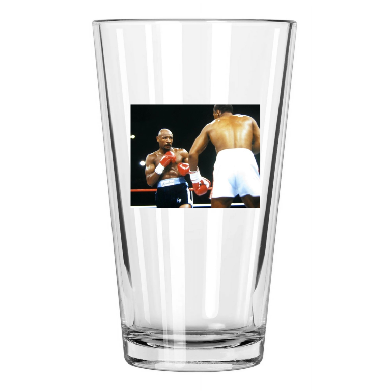 1987 Sugar Ray Leonard Vs Marvelous Marvin Hagler 2 Pint Beer Drinking Glass