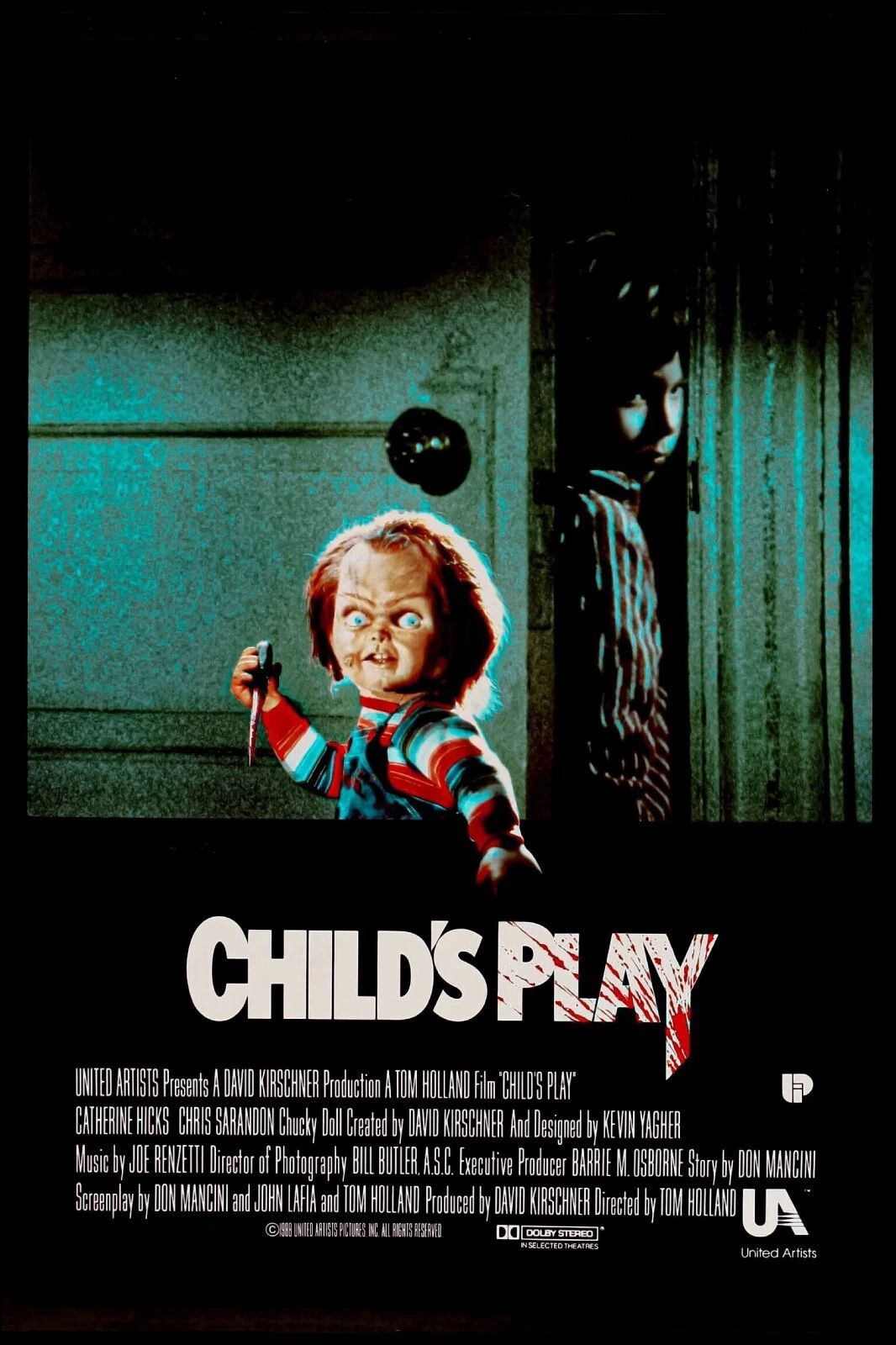 1988 Childs Play Movie Poster Chucky Andy Barclay My Buddy Good Guys