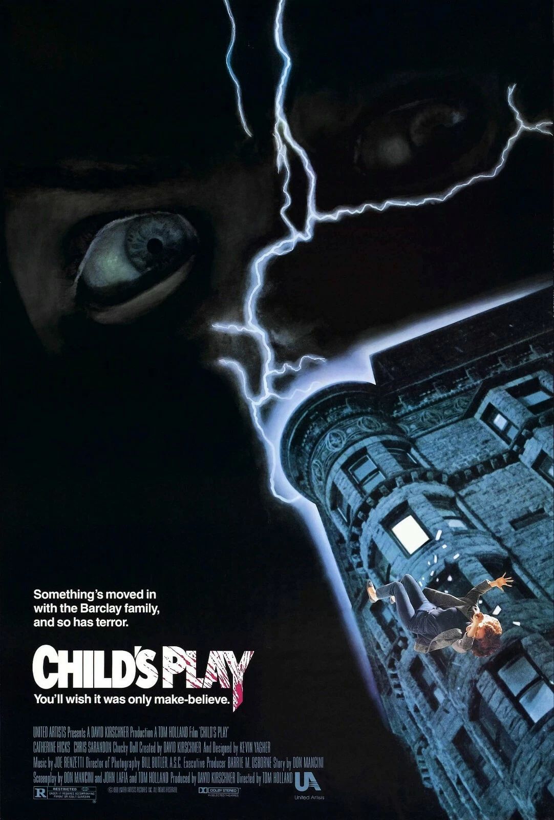 1988 Childs Play Movie Poster Print Chucky Andy Barclay My Buddy