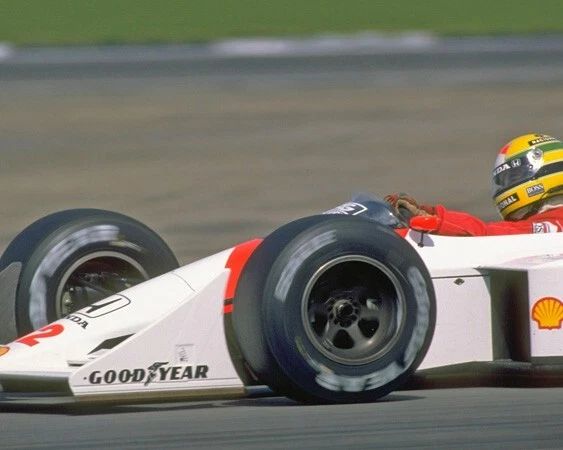 1988 F1 Racecar Driver Ayrton Senna Glossy Photo Formula One 1 Print Poster 2