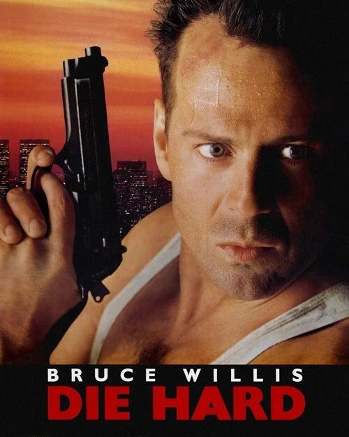 1988 Film Actor Bruce Willis 'Die Hard' Glossy Photo Movie Print Poster