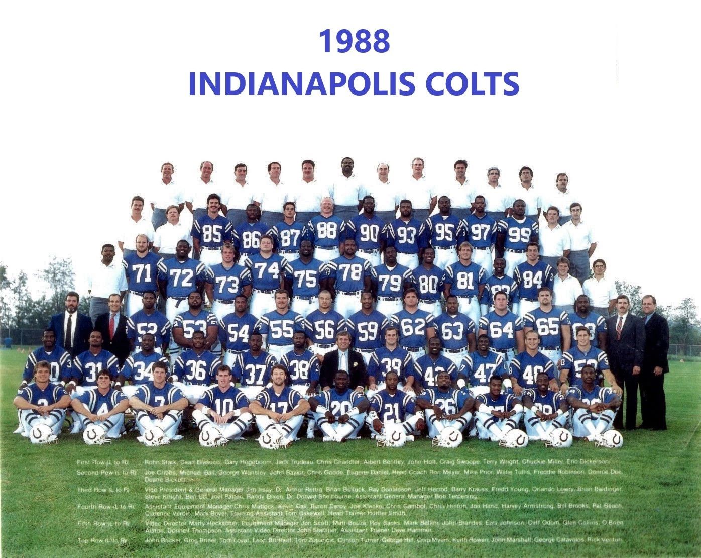 1988 Indianapolis Colts Team Photo Football Picture Nfl 300 PCS Jigsaw Puzzle