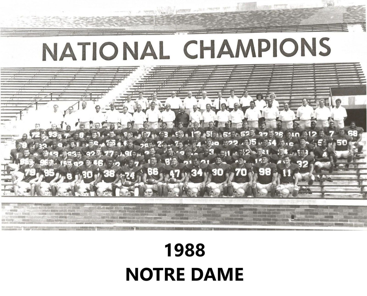 1988 Notre Dame Team Photo Fighting Irish Ncaa Football 300 PCS Jigsaw Puzzle