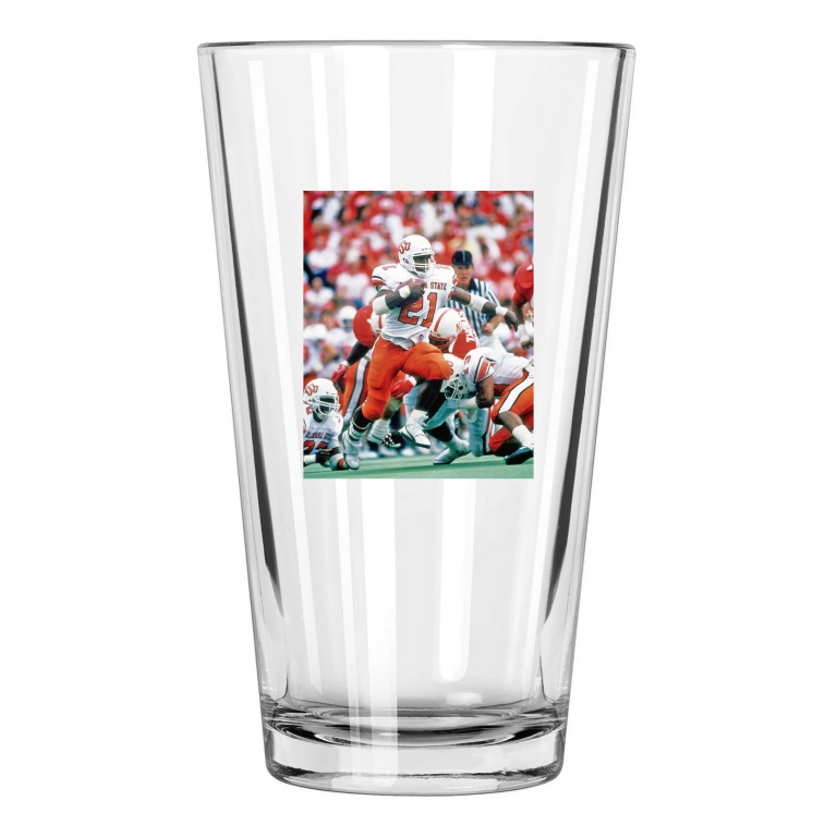 1988 Oklahoma State Barry Sanders College Football Pint Beer Drinking Glass