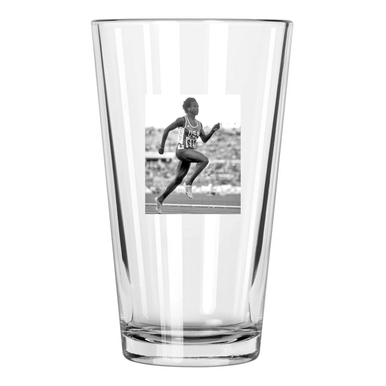 1988 Summer Olympics Jackie Joyner Kersee Photo Seoul Pint Beer Drinking Glass