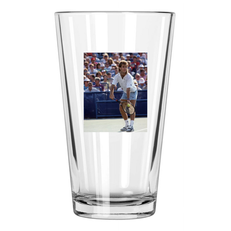 1988 Tennis Pro Andre Agassi Photo 1 Pint Beer Drinking Glass