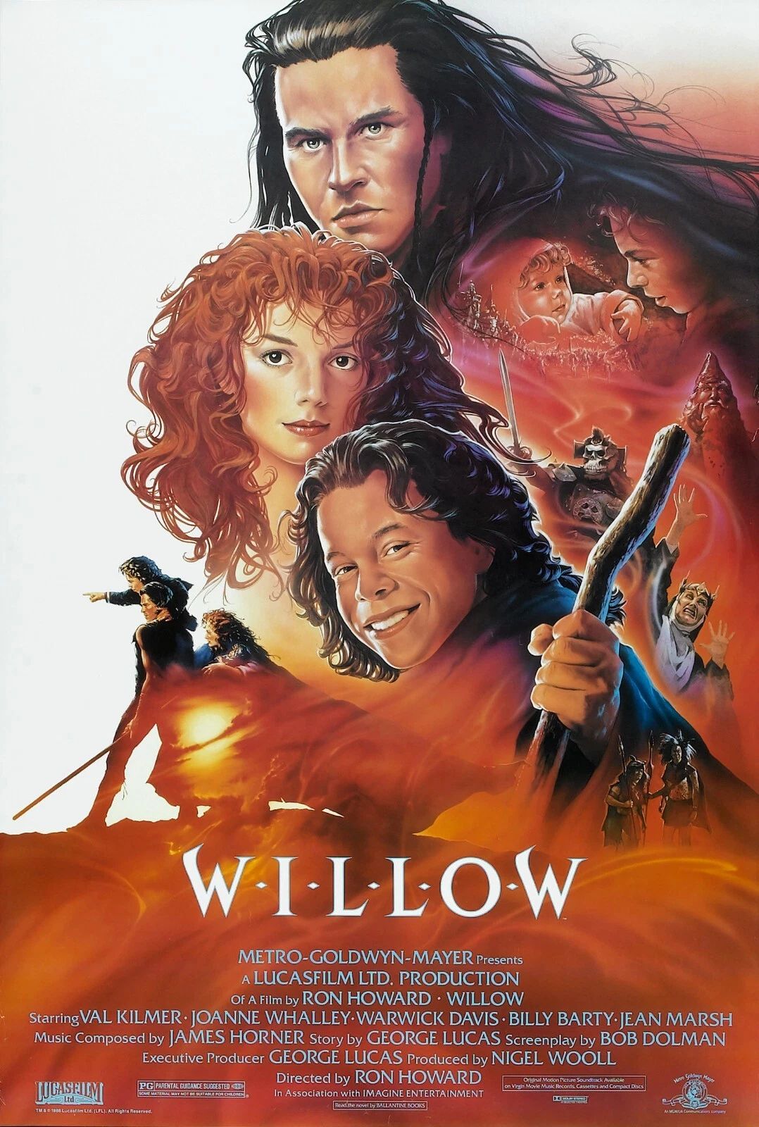 1988 Willow Movie Poster Willow Ufgood Madmartigan Sorsha Queen Bavmorda