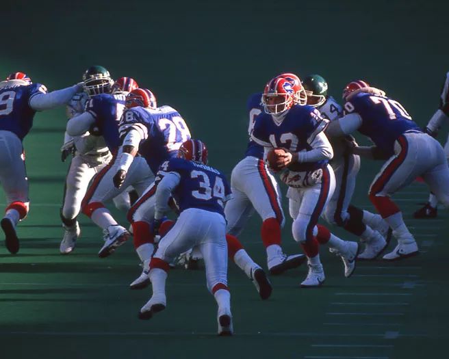 1989 Buffalo Bills Jim Kelly & Thurman Thomas Glossy Photo Print Poster