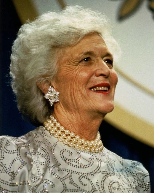 1989 First Lady Barbara Bush Glossy Photo Poster Political Print George