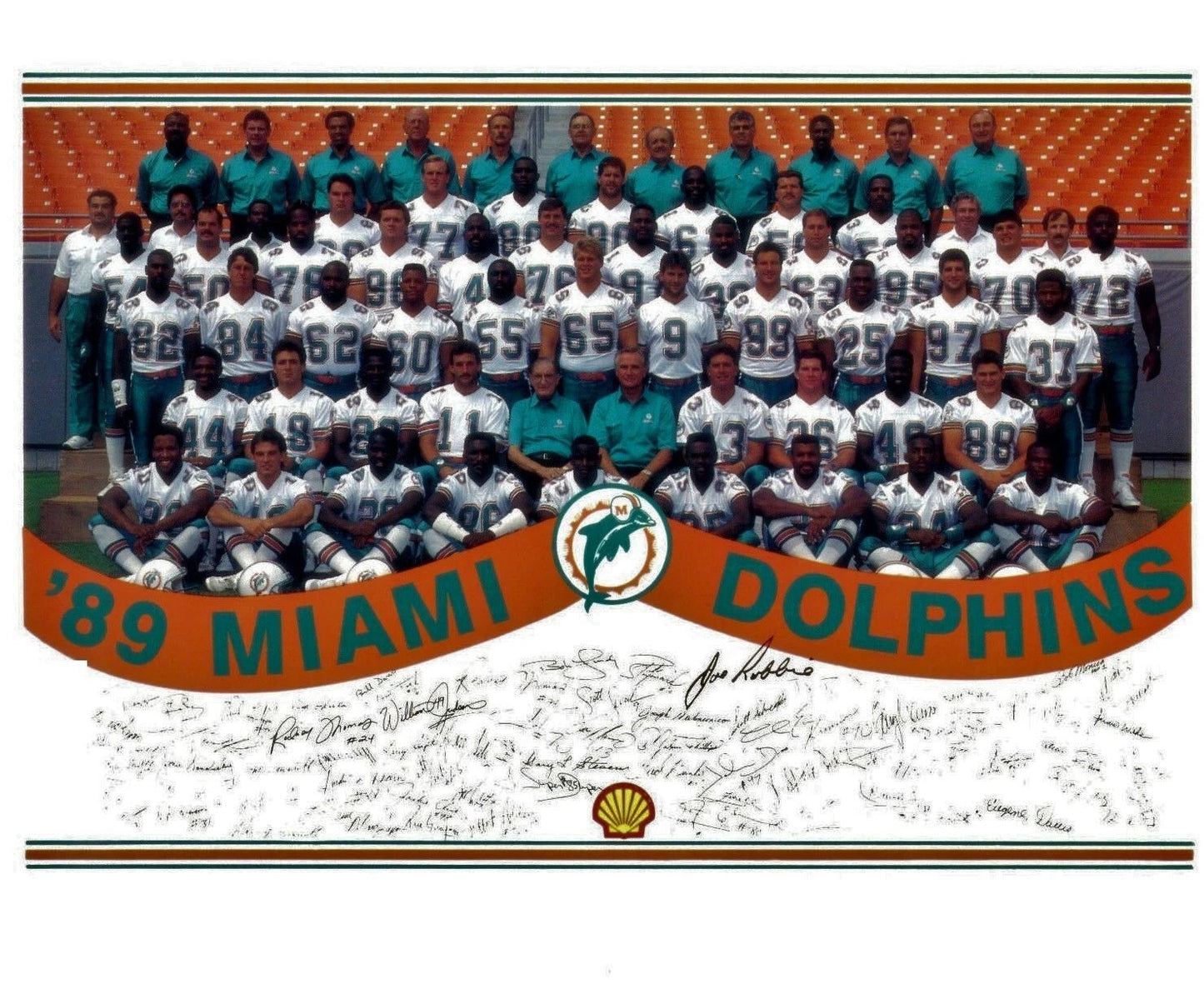 1989 Miami Dolphins Team Photo Picture Nfl Football 300 Piece Jigsaw Puzzle