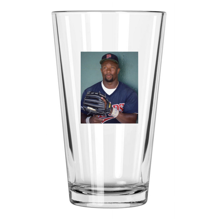 1989 Minnesota Twins Kirby Puckett Photo Baseball Pint Beer Drinking Glass